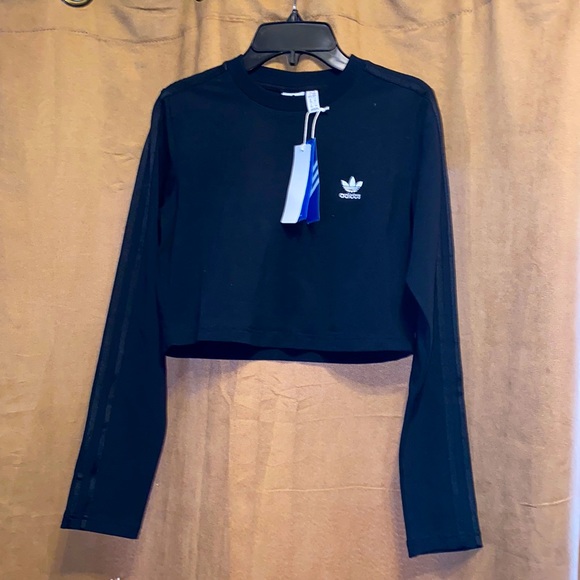 ADIDAS black Crop Top - Picture 1 of 4